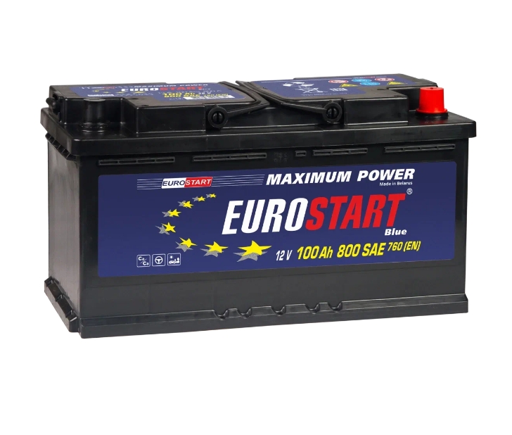 Аккумуляторная батарея EUROSTART Blue 100Ah L+ 353/175/190 (760A)