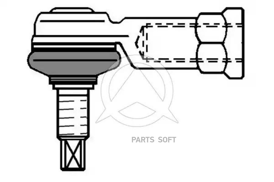 наконечник тяги КПП левый L=55 M10/M12x1.75 LHT MAN,MB,DAF,Scania