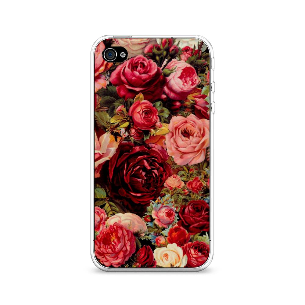 

Чехол Awog на Apple iPhone 4/4S / Айфон 4/4S "Розы винтажные", 10150-8