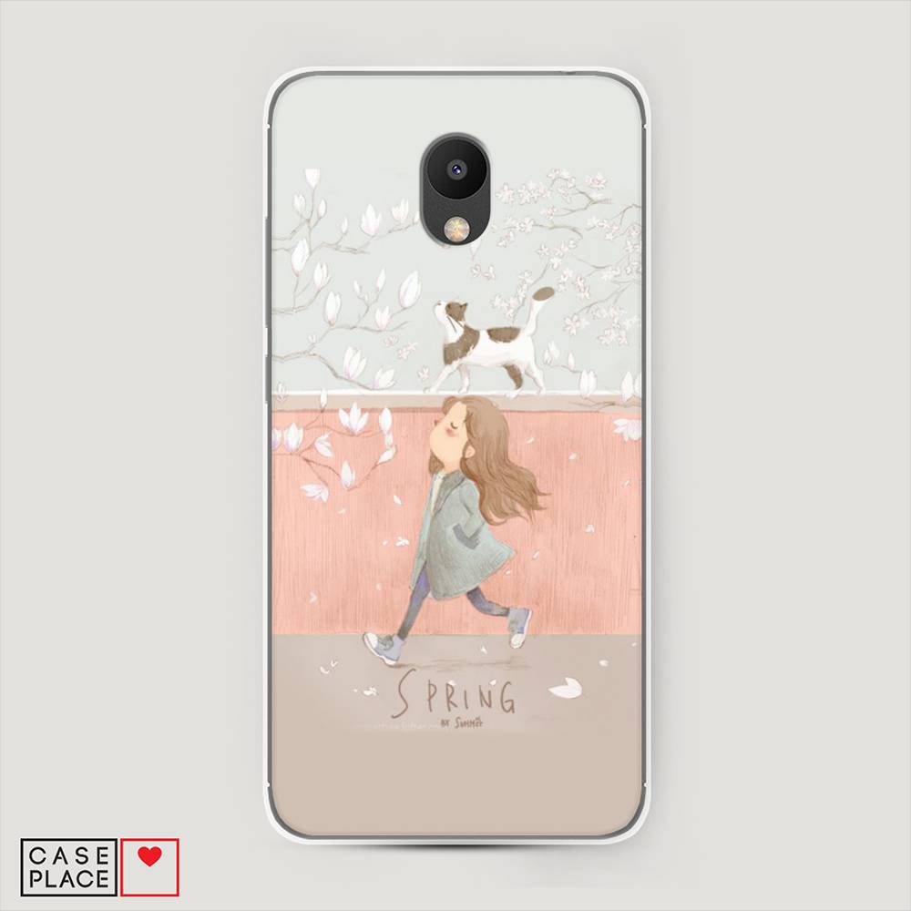 

Чехол Awog на Meizu M6 "Девочка-весна", Серый, 72050-7
