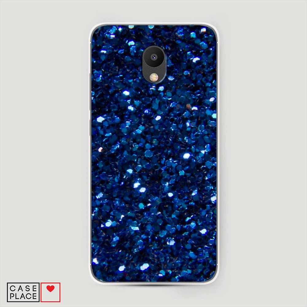 

Чехол Awog "Синие блестки рисунок" для Meizu M6