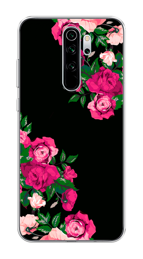 

Чехол Homey на Xiaomi Redmi Note 8 Pro "Розы фуксия", Черный;розовый;зеленый, 36650-1