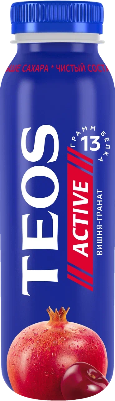 

Йогурт Teos Active с вишней и гранатом, 1,8%, 260 г