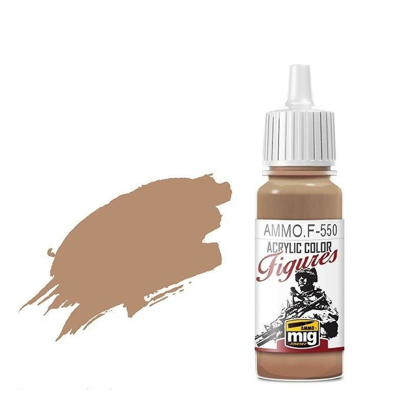 

Краска акриловая AMMO MIG AMMOF550 теплый телесный WARM SKIN TONE, Бежевый