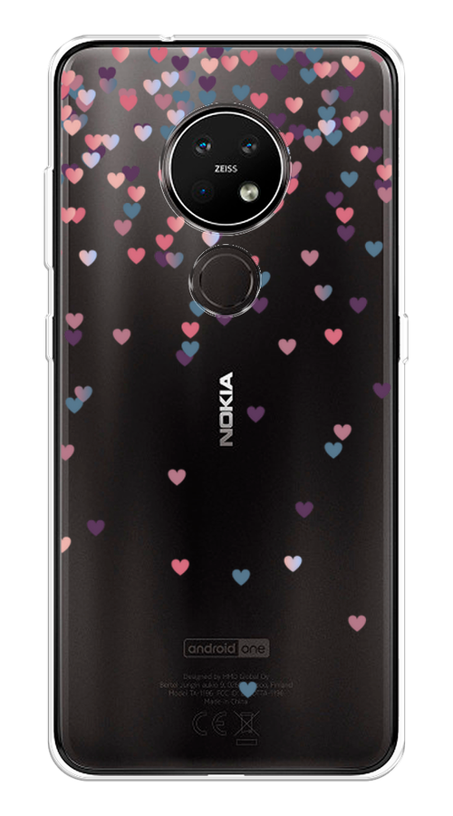 

Чехол на Nokia 6.2 "Посыпка сердечки", Розовый;фиолетовый, 123050-3