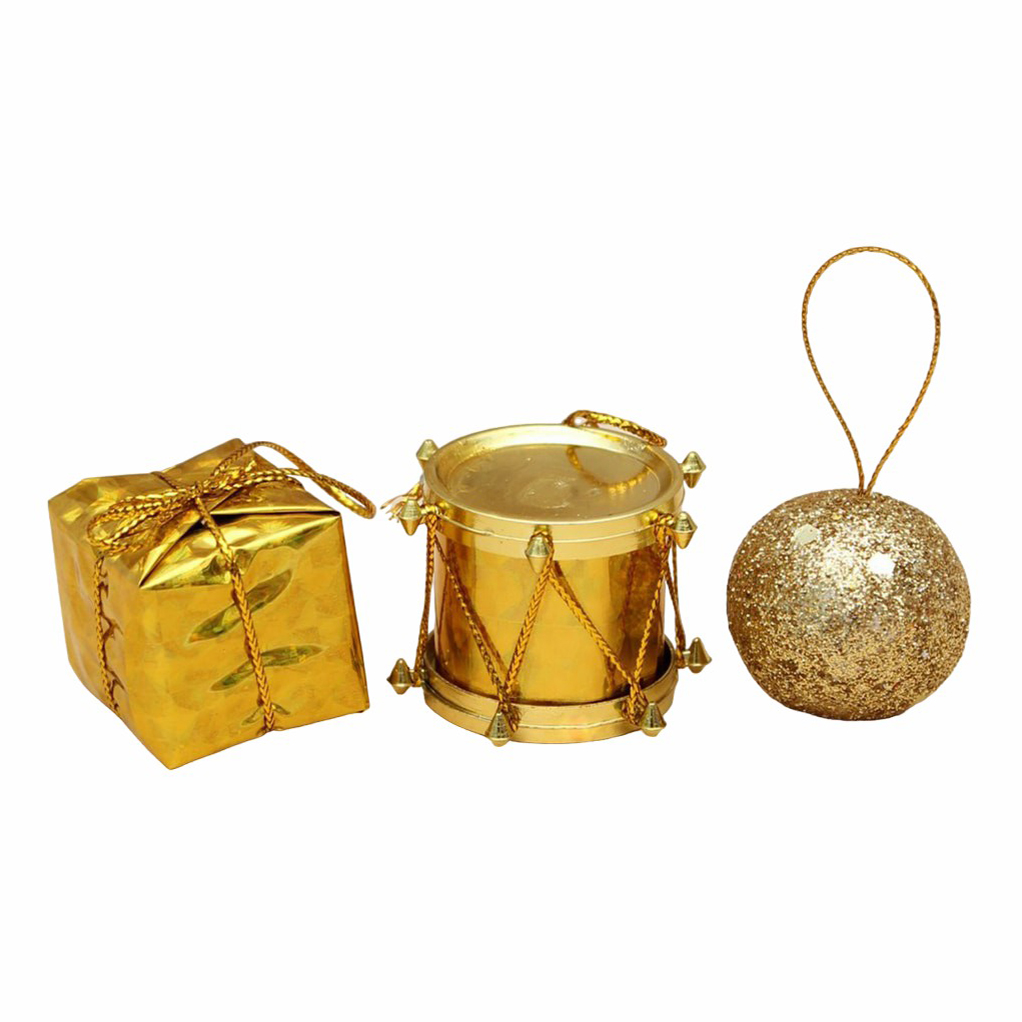 Набор елочных шаров Miland Чудесный Новый год золотой 3 см 13 шт