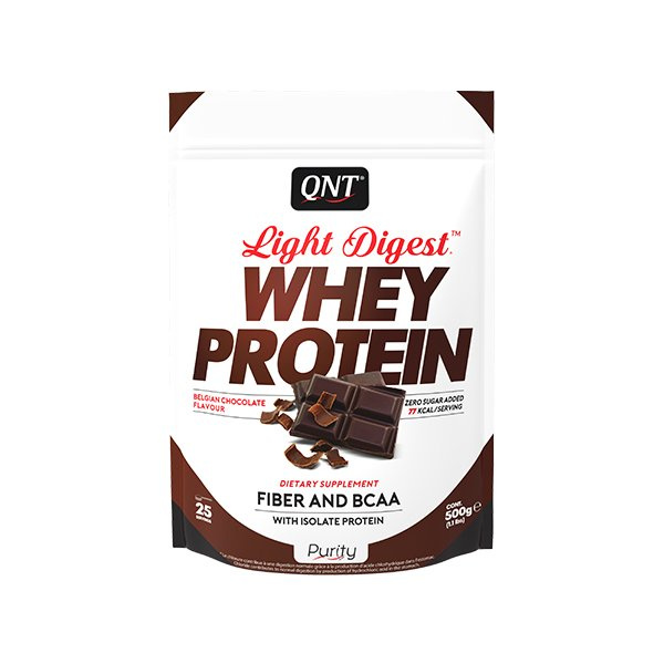 фото Протеин qnt whey protein light digest, 500 г, belgian chocolate