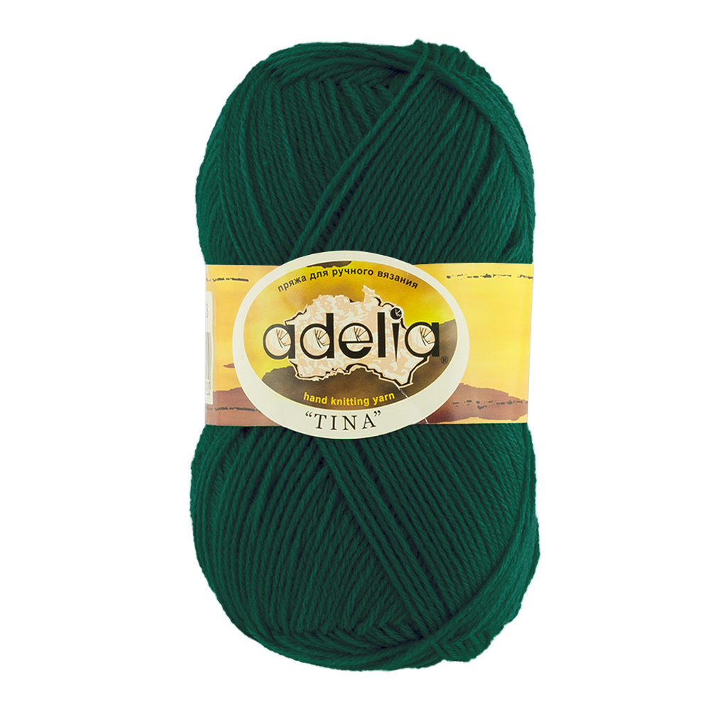 

Пряжа Adelia tina-058 TINA 058 темно-зеленый, TINA