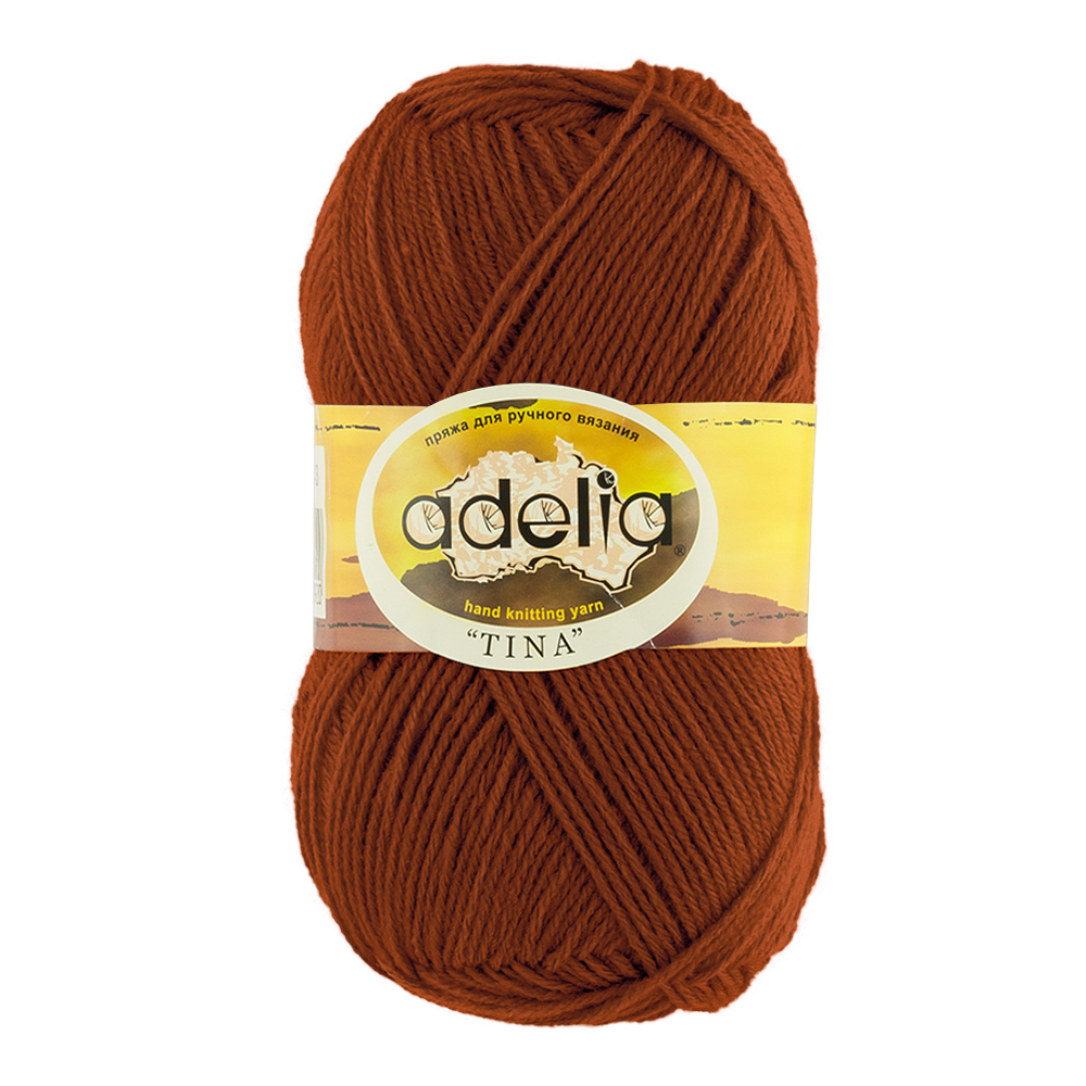 

Пряжа Adelia tina-092 TINA 092 терракотовый, Коричневый, TINA
