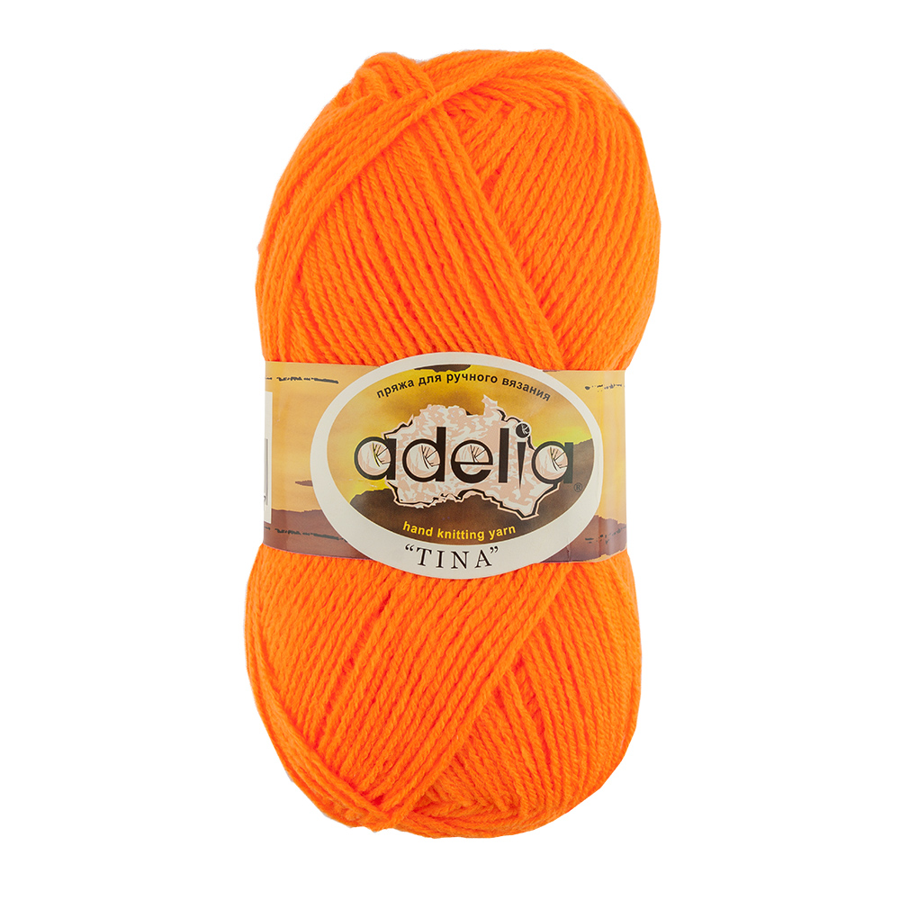 

Пряжа Adelia tina-165 TINA 165 неон.оранжевый, TINA