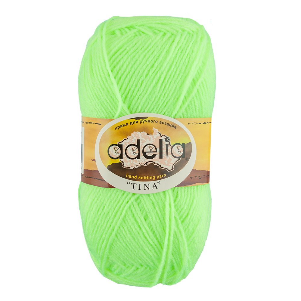 

Пряжа Adelia tina-171 TINA 171 неон.желтый, TINA
