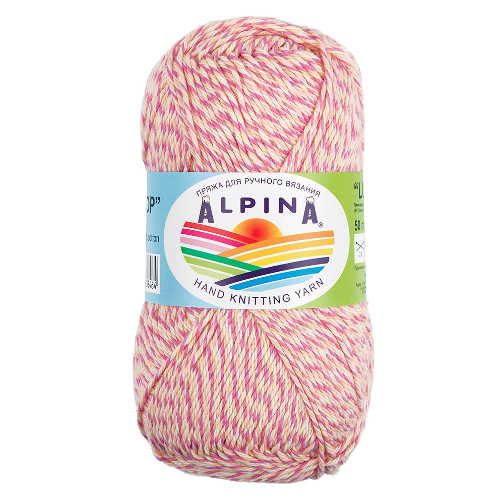 

Пряжа Alpina LOLLIPOP-02 LOLLIPOP 02 желтый-розовый-персиковый-малиновый, LOLLIPOP