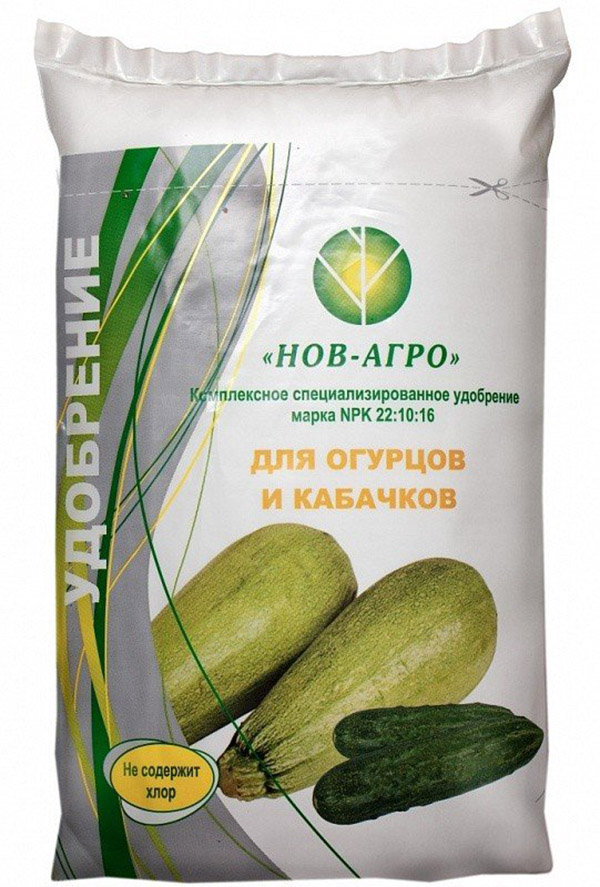 

Минеральное удобрение комплексное НовАгро для огурцов и кабачков НА29 0,9 кг, Для огурцов и кабачков