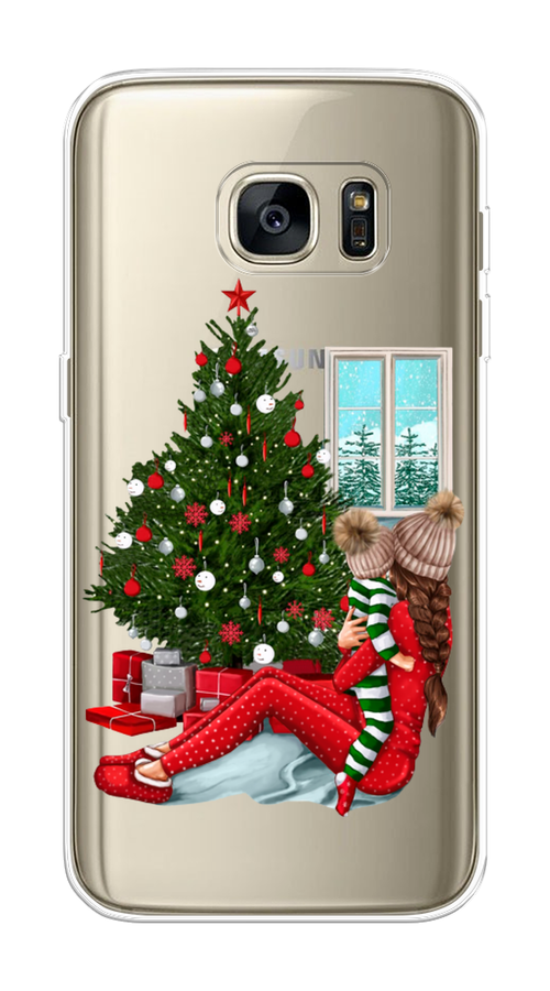 

Чехол на Samsung Galaxy S7 edge "Новый год с мамой", Красный;зеленый;голубой, 24650-6