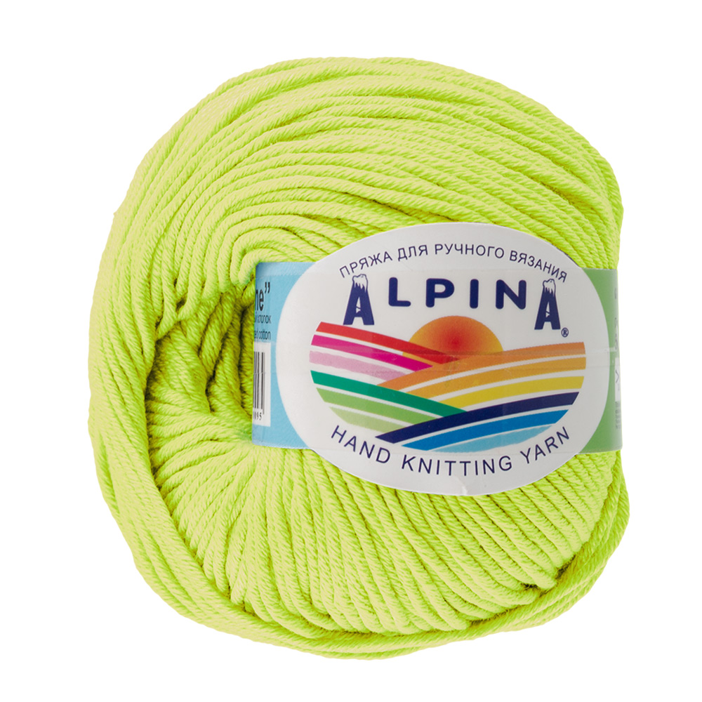 

Пряжа Alpina RENE-113 RENE 113 яр.салатовый, Зеленый, RENE