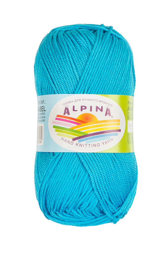 

Пряжа Alpina ANABEL-402 ANABEL 402 яр.голубой, ANABEL