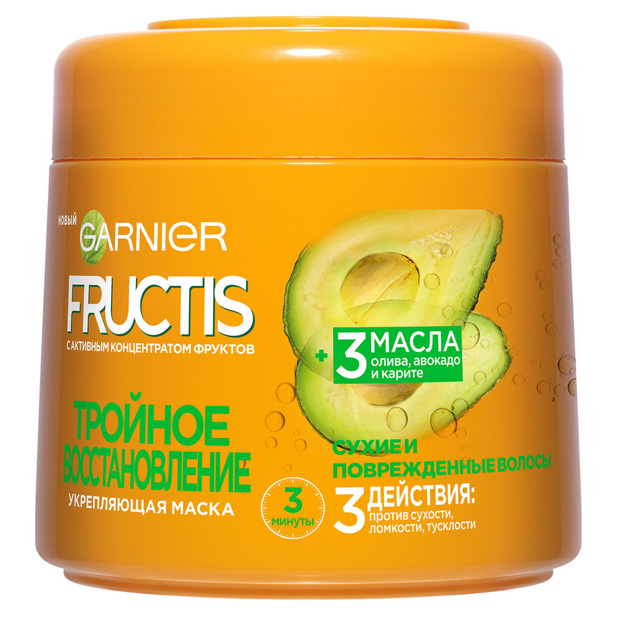 фото Маска для волос garnier fructis тройное восстановление 300 мл