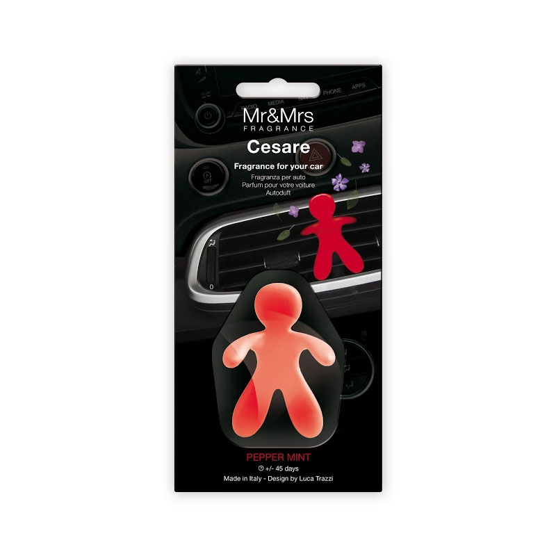 

Ароматизатор в машину Mr&Mrs Fragrance Cesare Peppermint Перечная Мята красный