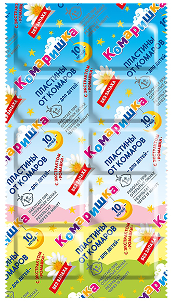 

Сменный блок и пластины для фумигатора Чистый дом 02-115 Комаришка 10 шт.