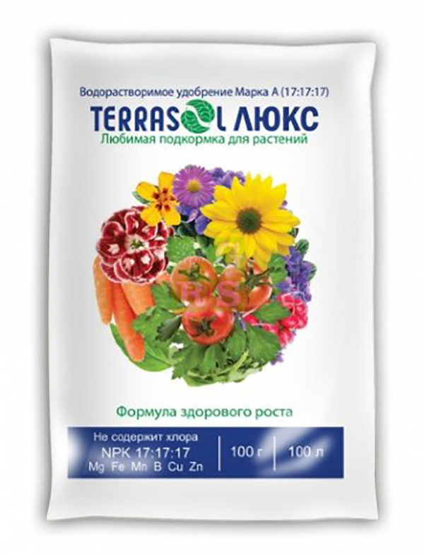 Минеральное удобрение комплексное TerraSol Люкс универсальное Уд0101TER07 100 г