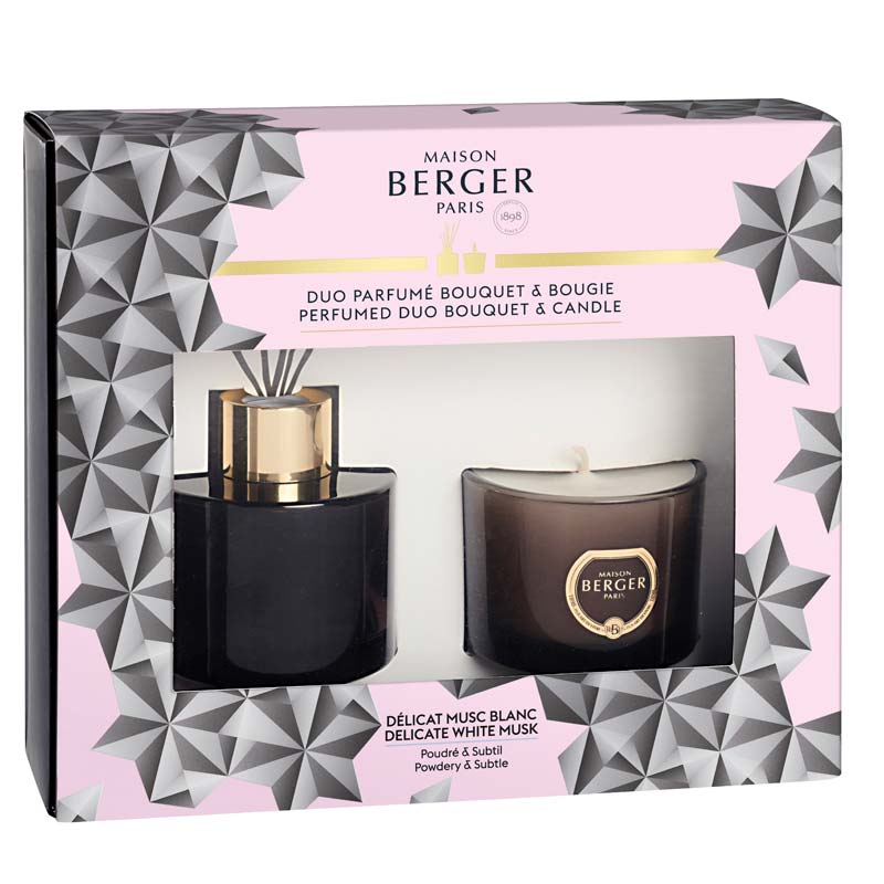 

Набор Maison Berger Черный кристалл. Диффузор и свеча с ароматом Белый мускус