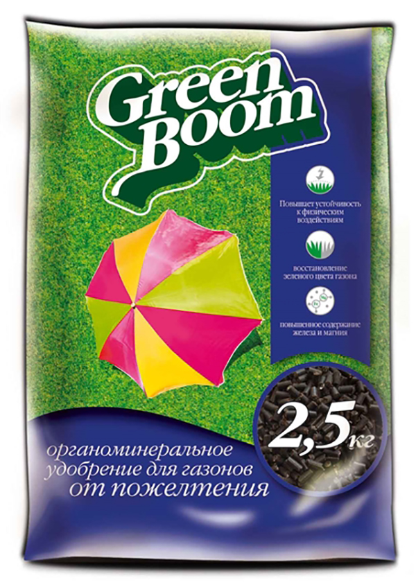 

Органоминеральное удобрение Green Boom От пожелтения газона Уд0102GRB04 2,5 кг, От пожелтения газона
