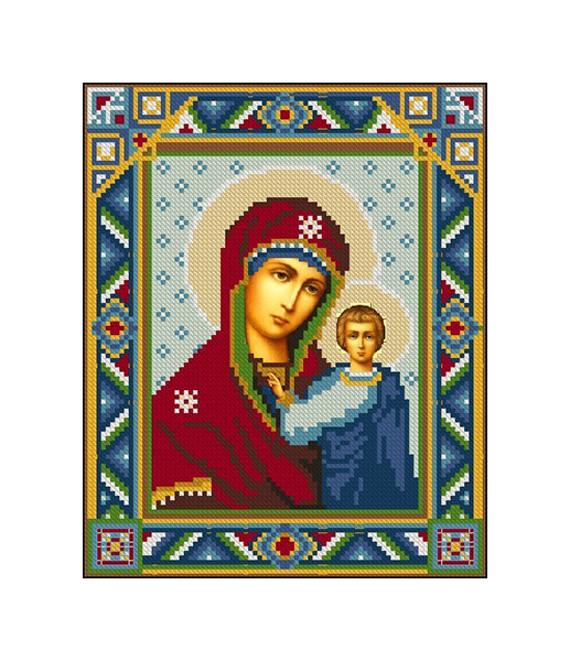 

Алмазная живопись АЛМАЗНОЕ ХОББИ Казанская Богородица Ah3146_22x28 22x28 см