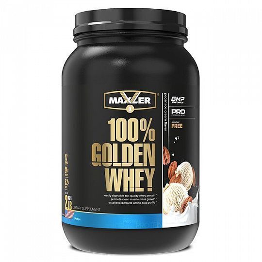 фото Протеин maxler 100% golden whey, 908 г, pecan ice-cream