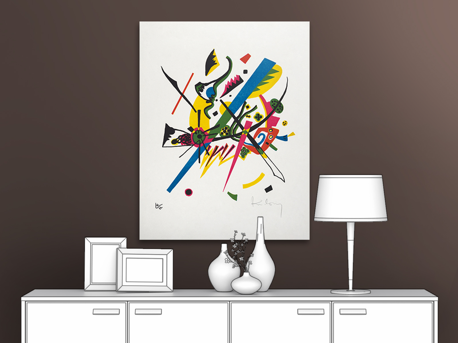 

Картина на холсте репродукция Василия Кандинского "Маленькие миры I" 79х103 см, Маленькие миры I