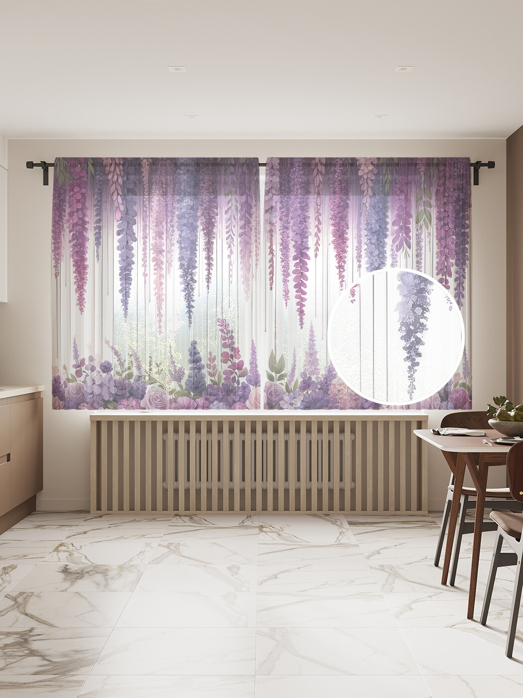 

Тюль JoyArty Розы в сирени 145х180, tul_sd3096_145x180