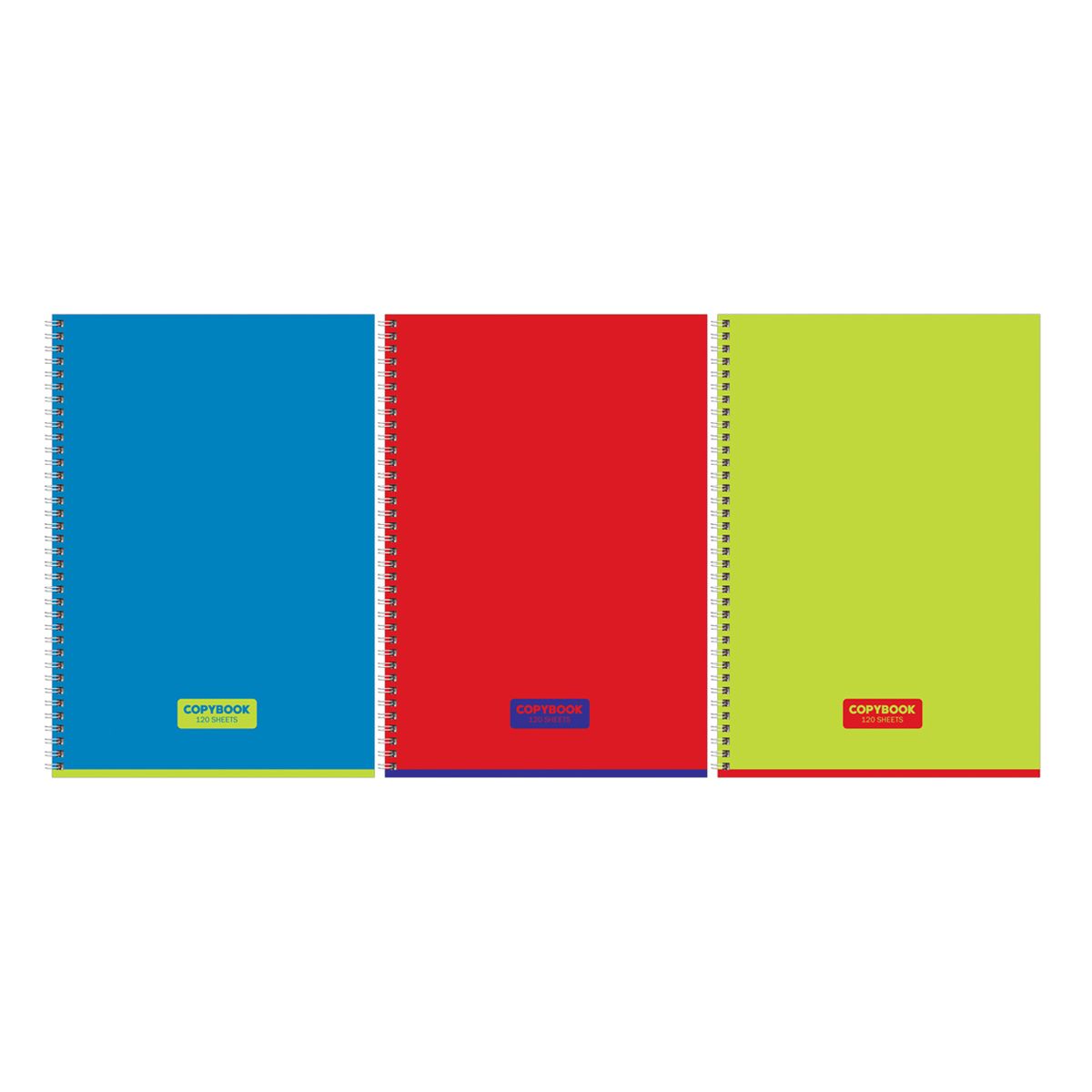 

Тетрадь 120л., А4, клетка, на гребне BG "Copybook", глянцевая ламинация, (3шт.)