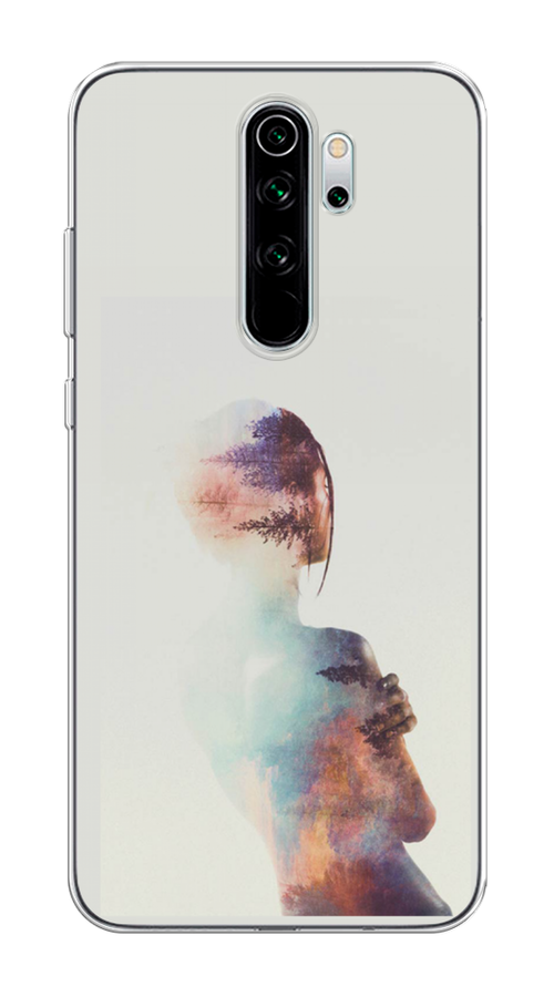 

Чехол Homey на Xiaomi Redmi Note 8 Pro "Девушка-лес", Розовый;голубой;серый, 36650-1