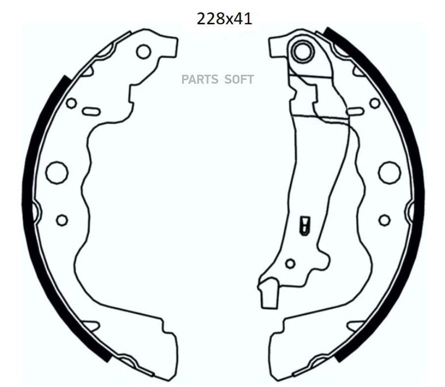 

Колодки барабанные \ Lada Largus 1.4-1.6/1.5DCi 04 1шт DAFMI DA995 DA995