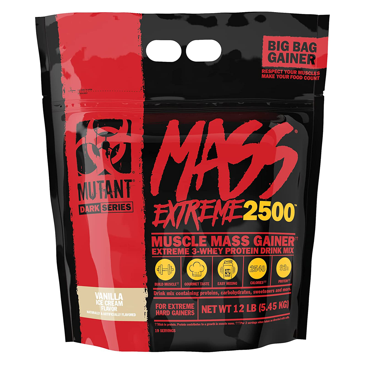 Гейнер Mutant Mass Xxxtreme 2500 5450 г, вкус Ванильное мороженое