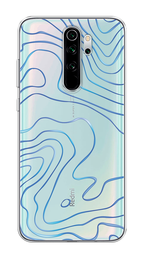 

Чехол Homey на Xiaomi Redmi Note 8 Pro "Blue lines", Прозрачный;синий, 36650-1