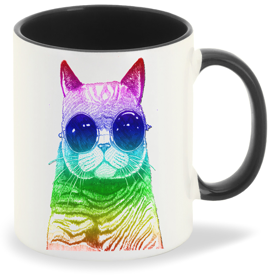 

Кружка CoolPodarok Животные Радужный кот, Животные Радужный кот