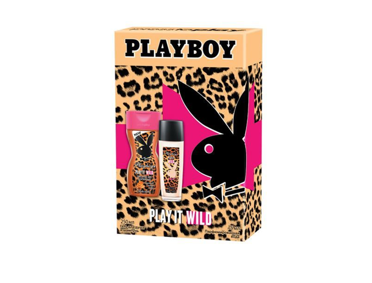 фото Косметический набор playboy play it wild парфюм женский 75мл + гель для душа 250мл