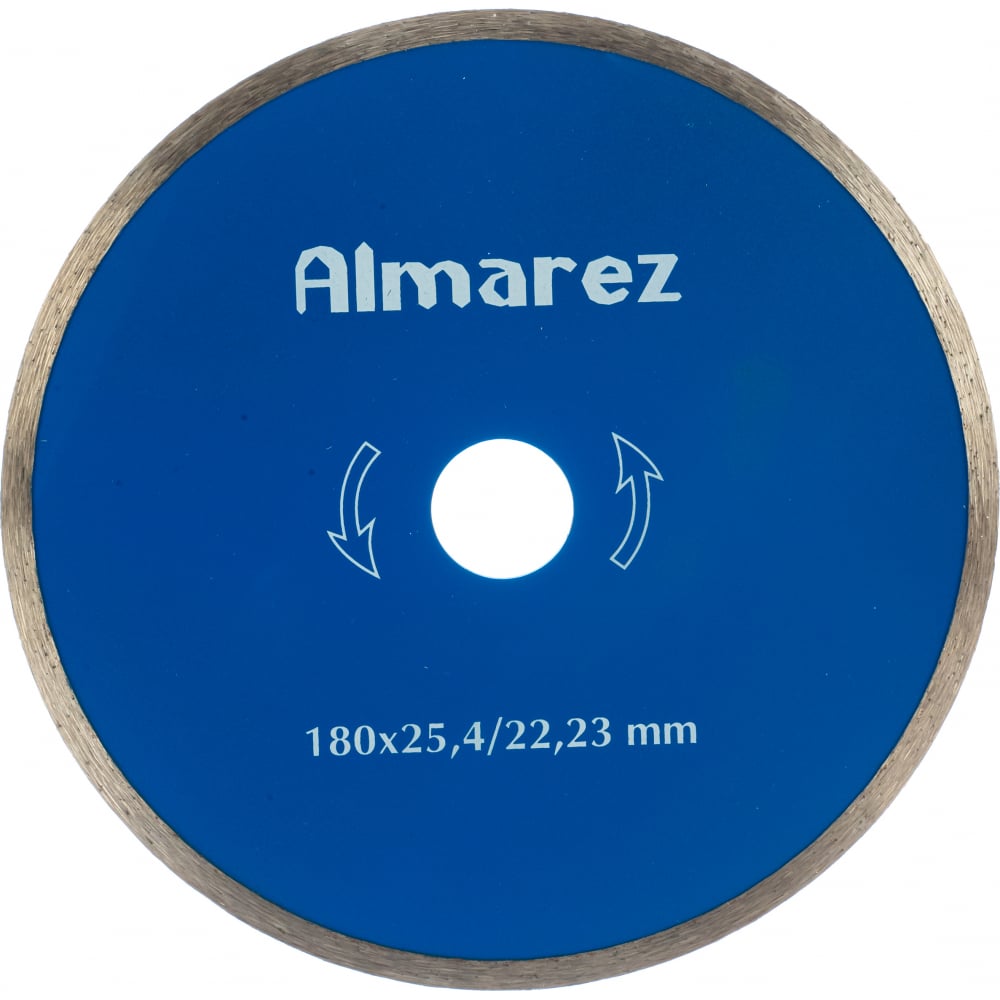 

Almarez Диск отрезной алмазный мокрый рез 180х25,4/22,23мм Керамика 302181