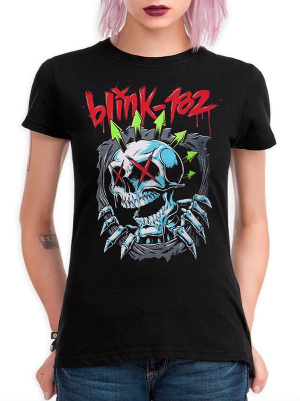 

Футболка женская DreamShirts Studio Blink-182 / Блинк / Рок черная M, Черный, Blink-182 / Блинк / Рок