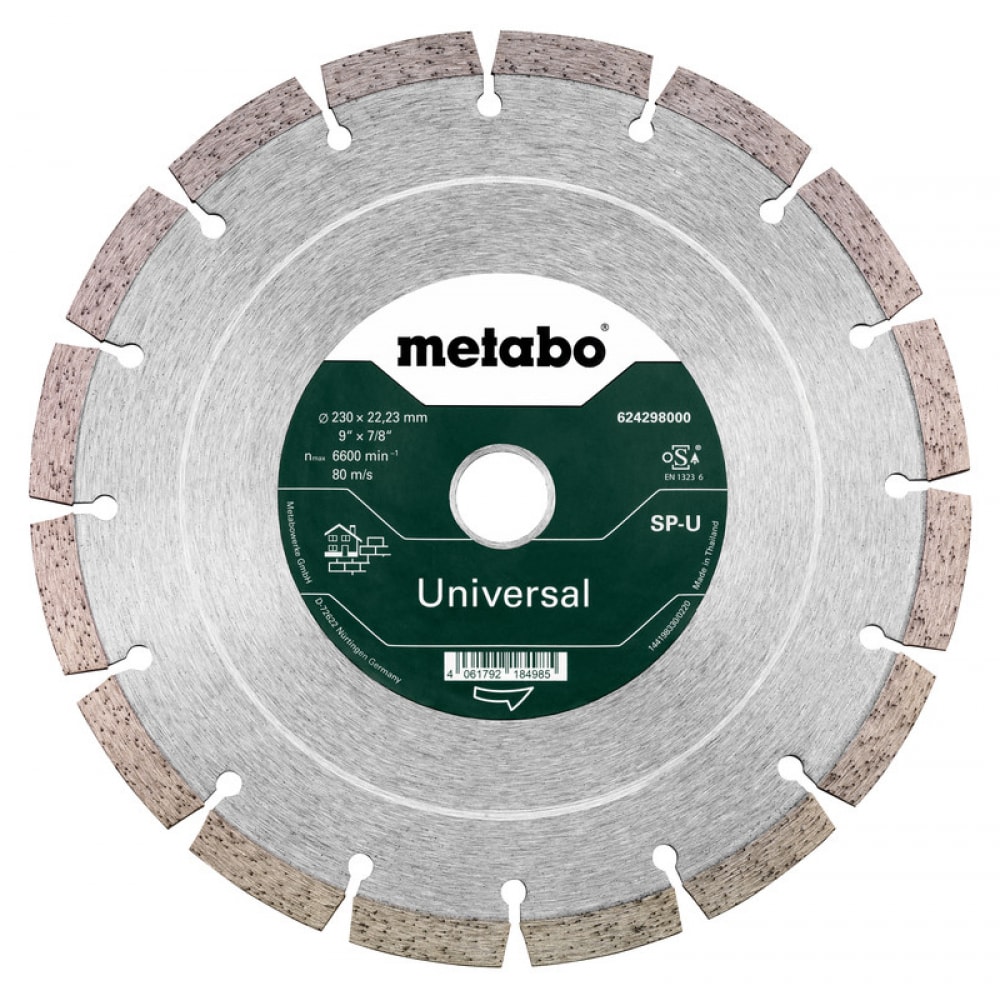

Metabo Кр. алмазный 230x22.2мм универс.,сегмент 624298000