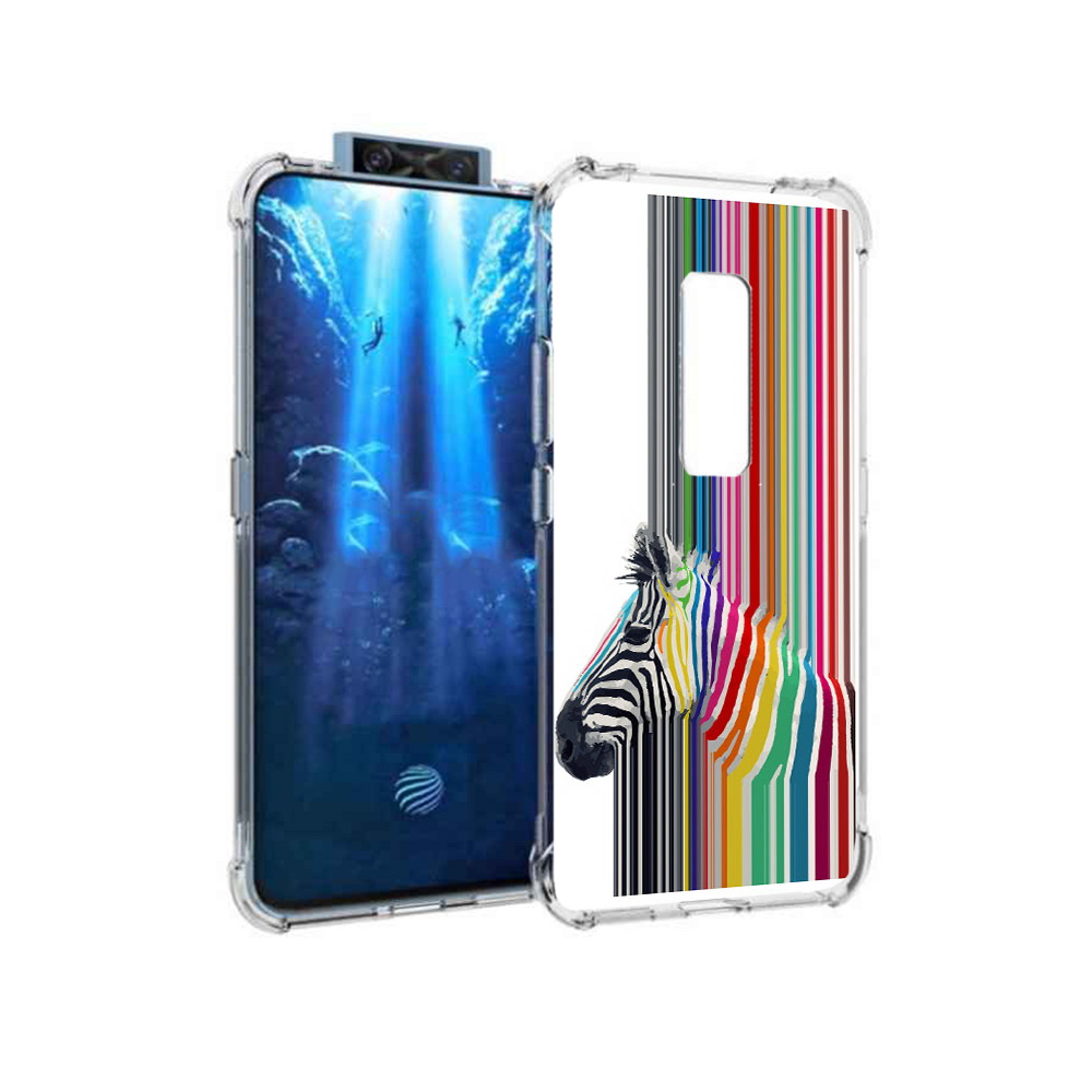 

Чехол MyPads Tocco для Vivo V17 Pro радужная зебра (PT226965.387.565), Прозрачный, Tocco
