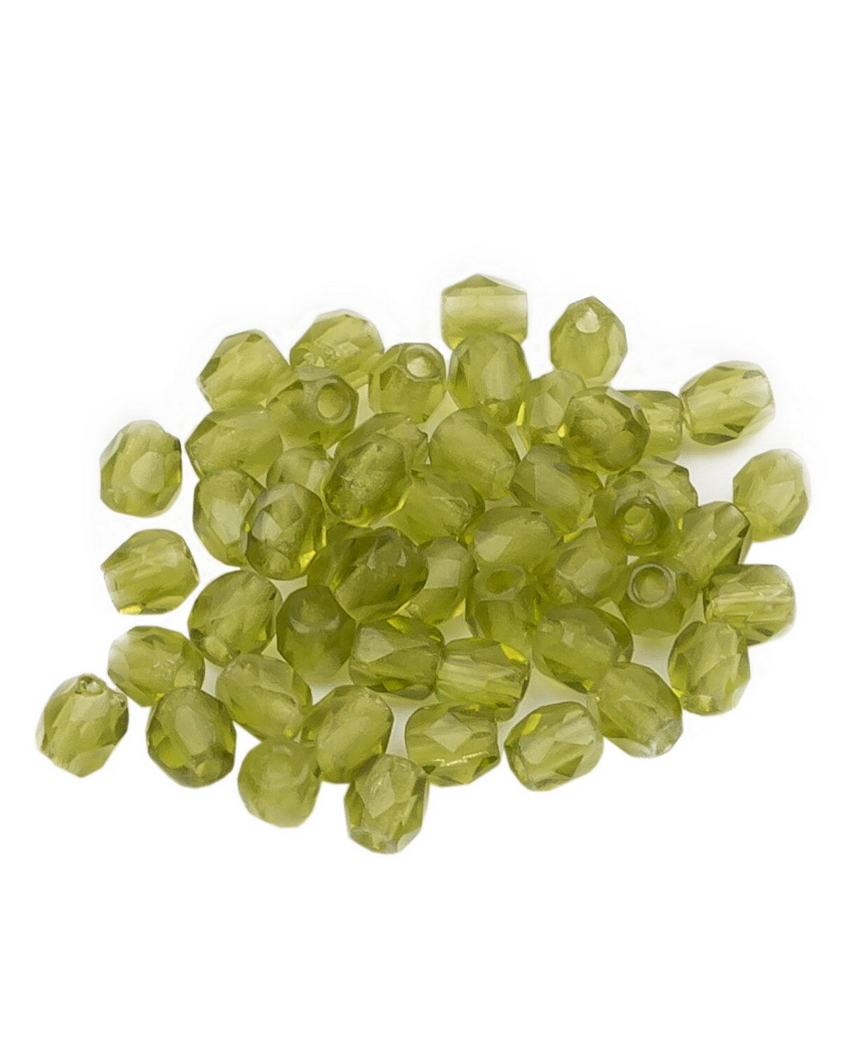 

Стеклянные чешские бусины Fire polished beads ганеные круглые р-р 3 мм цвет Olivine 50шт, Зеленый, FP-3