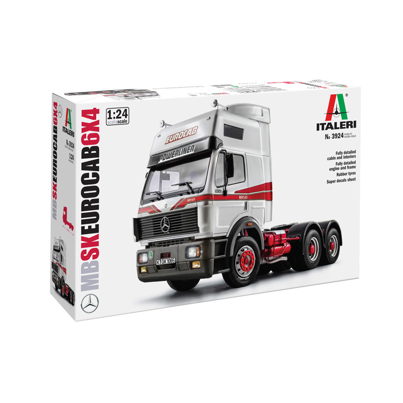 

Сборная модель Italeri Немецкий тягач Mercedes Benz SK Eurocab 6x4 3924, Mercedes Benz SK Eurocab 6x4