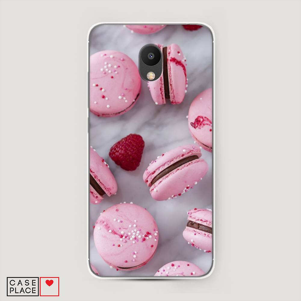 

Чехол Awog на Meizu M6 "Макарони с малиной", Серый;розовый, 72050-10