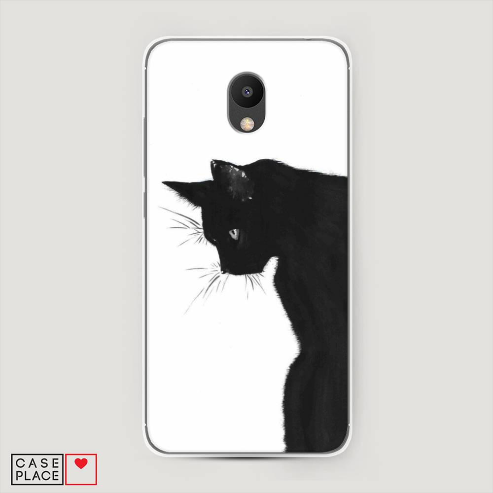 

Чехол Awog на Meizu M6 "Black cat", Черный;белый, 72050-1