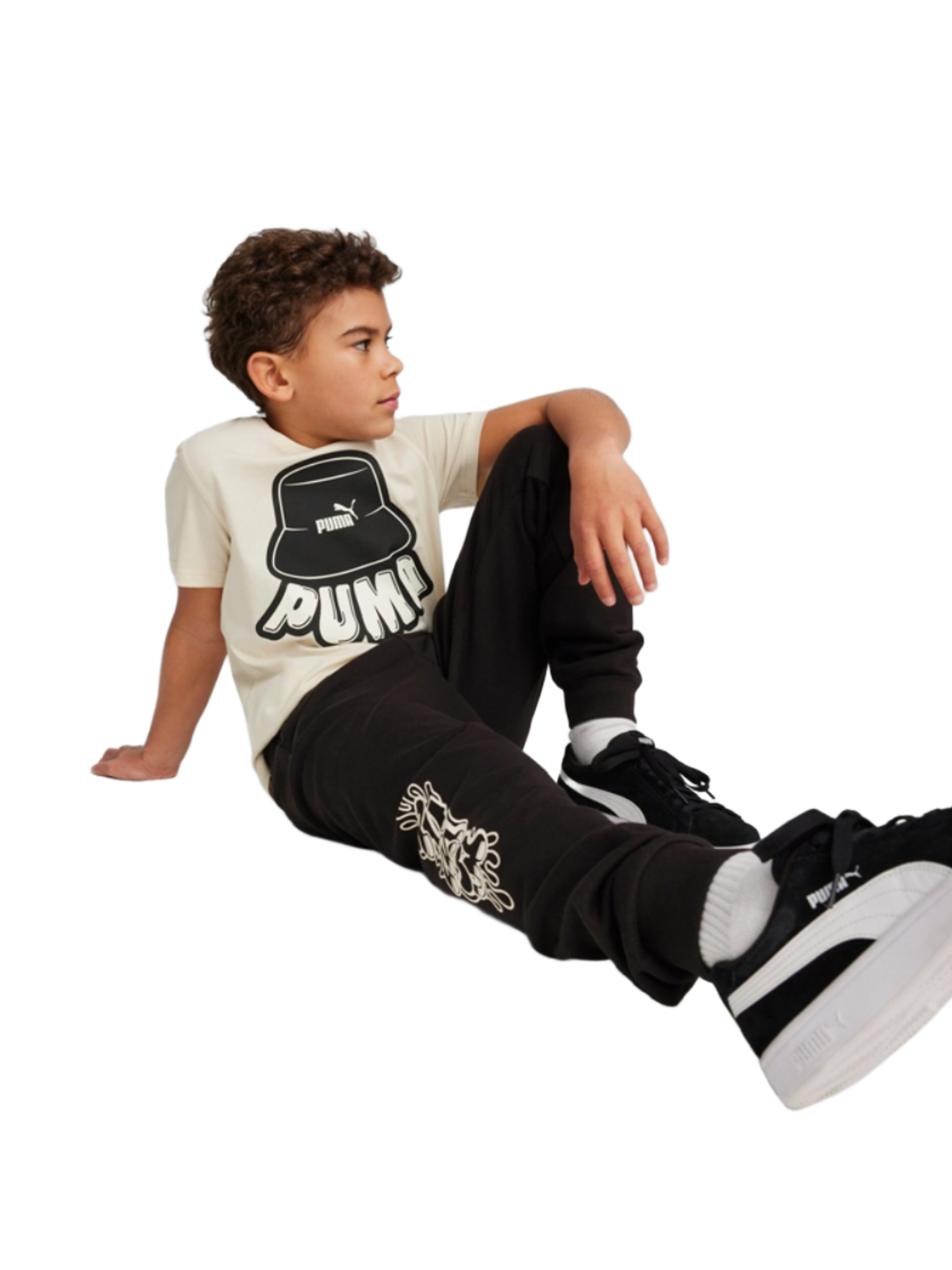 Футболка детская PUMA Youth Graphic Tee, бежевый, 128