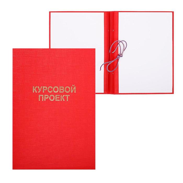 Calligrata Папка Курсовой проект, А4, бумвинил, красный, до 300 листов