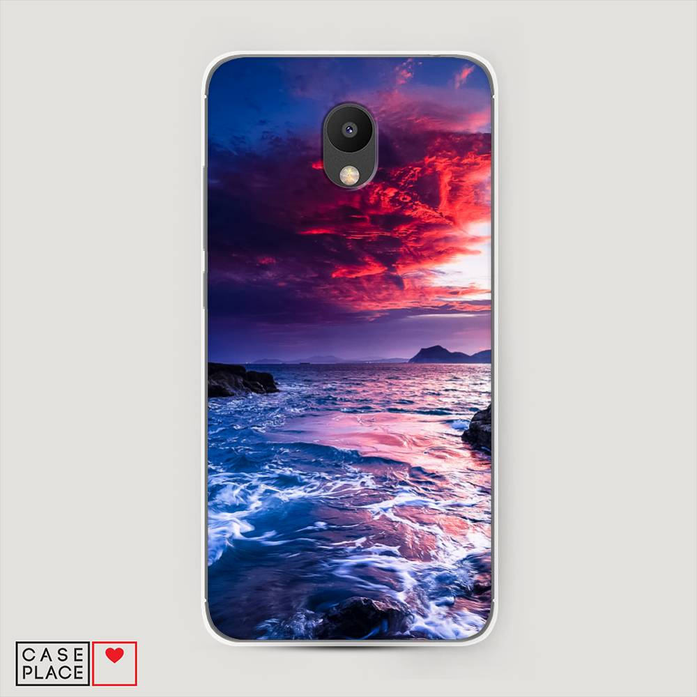 

Чехол Awog на Meizu M6 "Волны 1", Розовый;синий, 72050-4