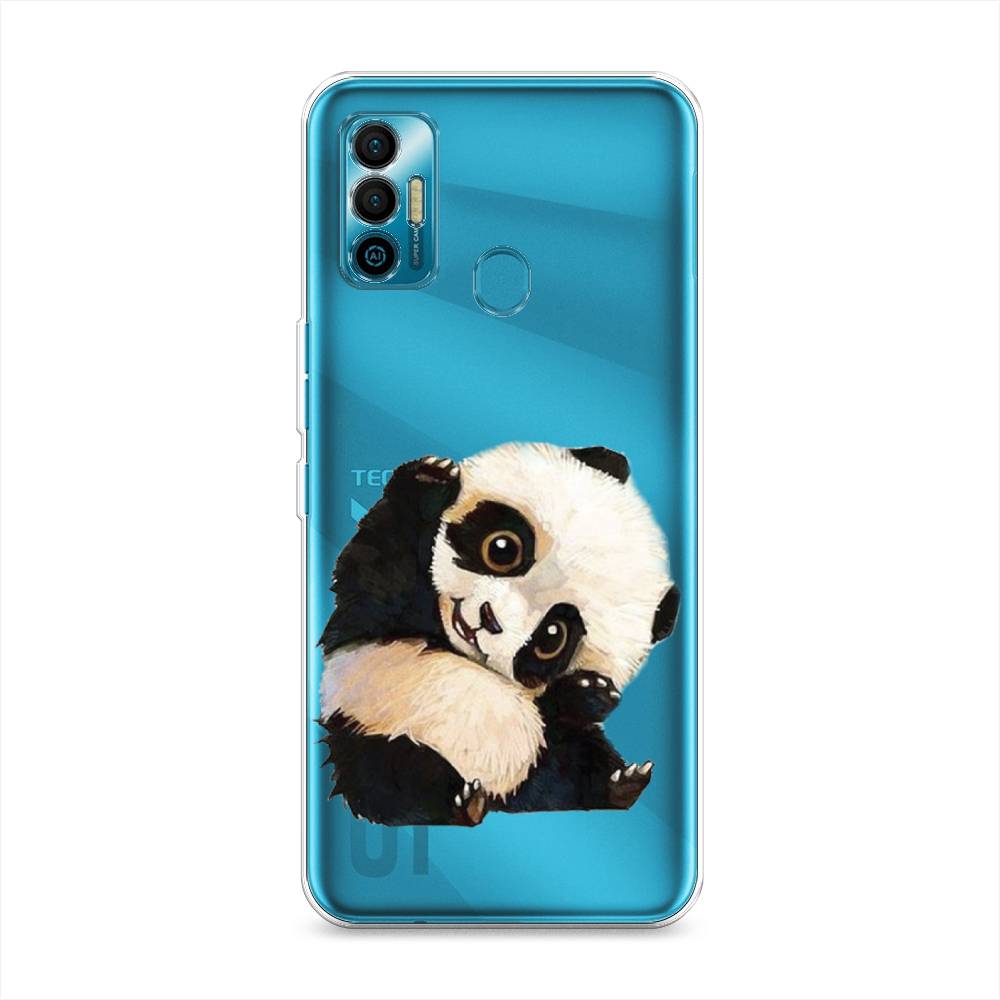 

Силиконовый чехол "Большеглазая панда" на Tecno Spark 7, Большеглазая панда