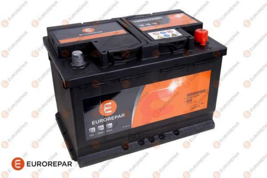 Аккумуляторная Батарея [12v 75ah 800a B13] EUROREPAR арт. 1609232480